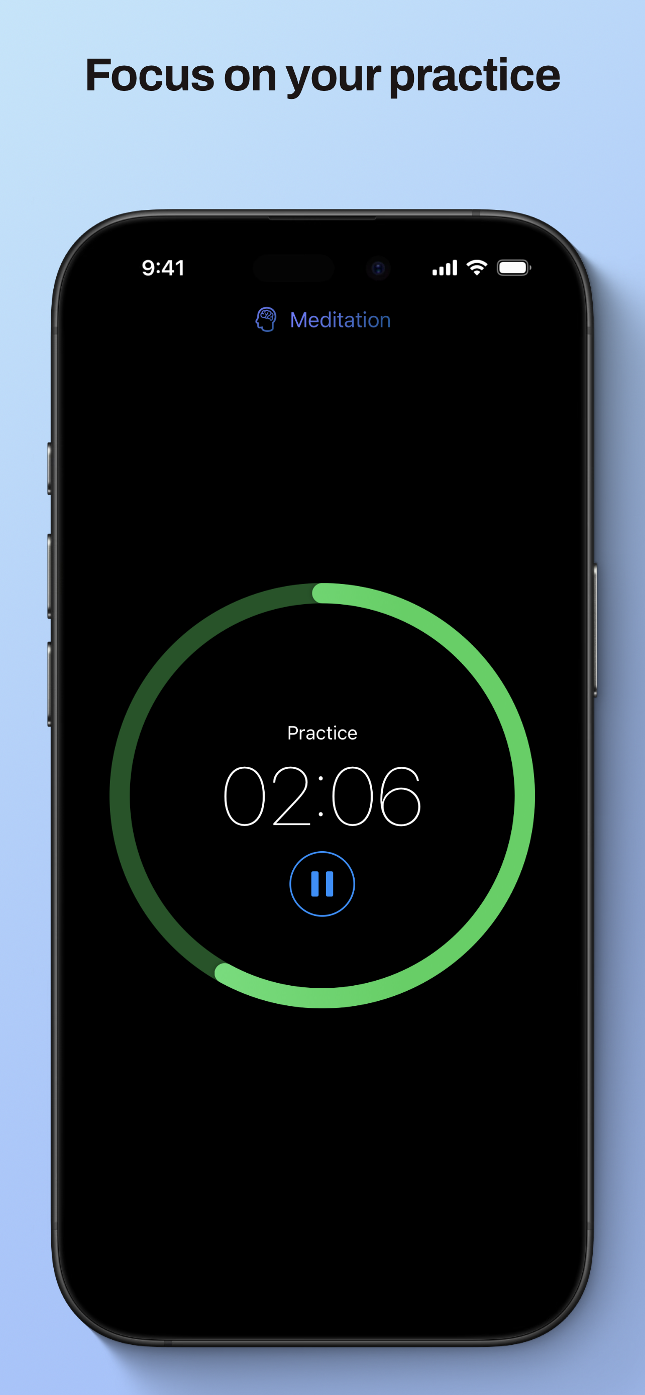MeditifyApp timer screen